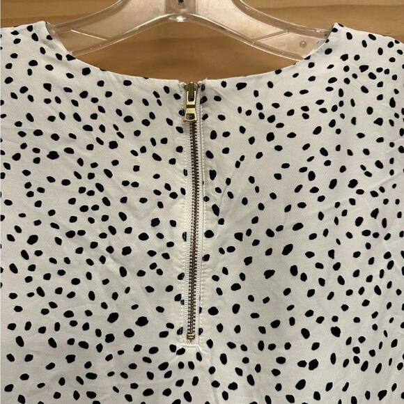 & OTHER STORIES Top Womens US Size 10 Viscose Blouse White Black Stockholm - Picture 6 of 12